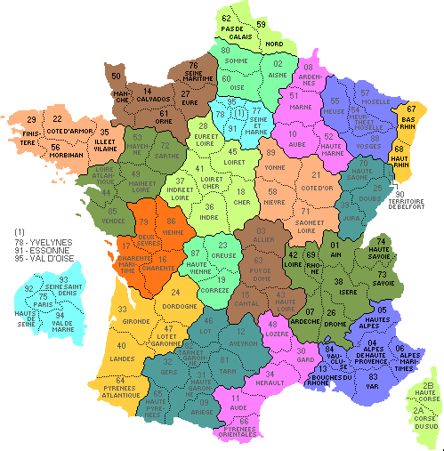 la carte de france